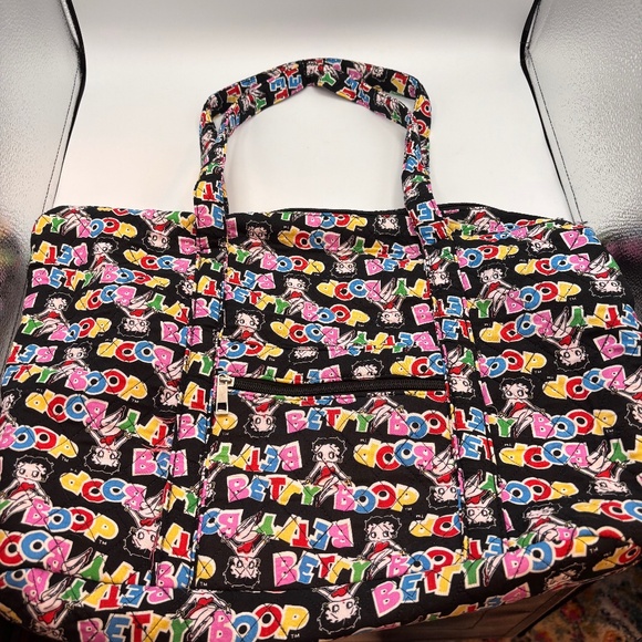 Betty Boop Retro Style Rainbow Colorful Y2K Tote Quilted Duffel Bag - Picture 1 of 13